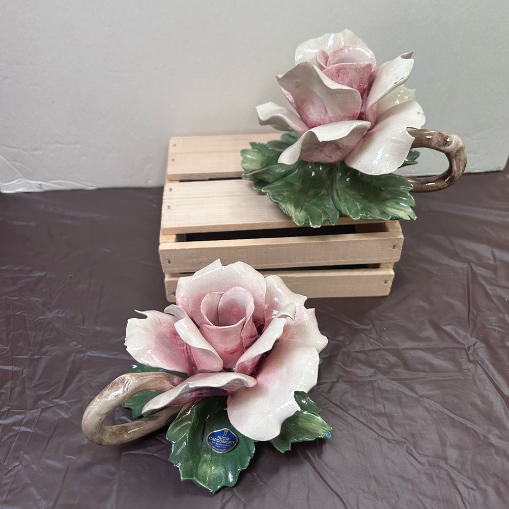 Vintage Capodimonte candle holders